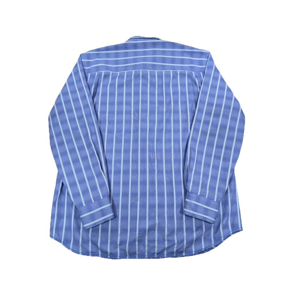Tommy Bahama Shirt Mens Large Blue Striped Cotton Silk Long Sleeve Button - Picture 12 of 12